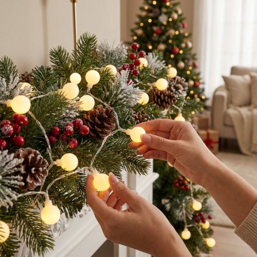 LED lyskjede Cherry varm hvit 9m 120LED | Floristik24.no