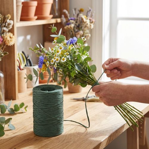 gjenstander Papirtråd innbindingstråd grønn papirbindetråd 0,4mm 205m