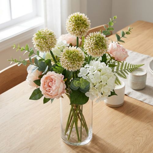 Prydløk Allium kunstig rosa / grønn Ø8cm 58cm | Floristik24.no