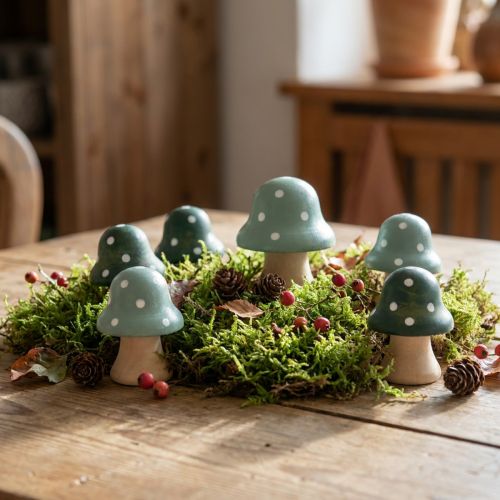 Tresopp Dekorsopp Tre Mini Paddehatter Mintgrønn 4cm 12 stk. | Floristik24.no