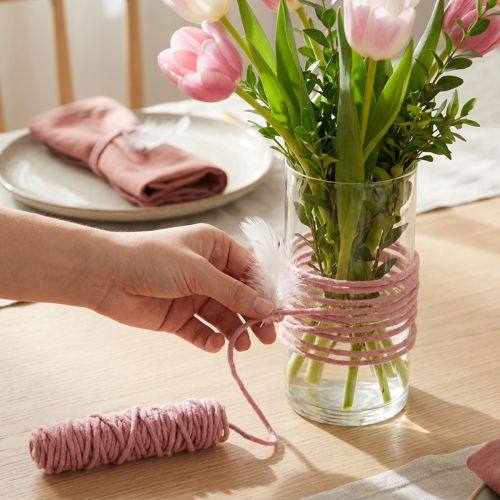 Veketråd filtsnor gammelrosa 55m | Floristik24.no
