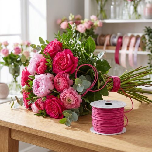 Trådviklet 50m fuchsia | Floristik24.no