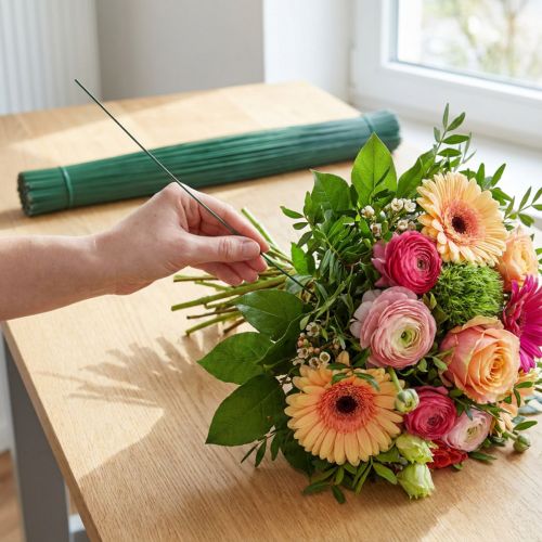 gjenstander Gerbera wire plug-in wire blomstergrønn 0,6/300mm 1kg