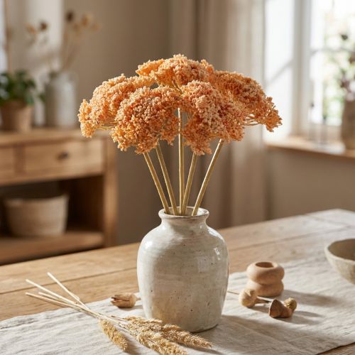 Ryllik kunstige kunstige blomster oransje 50cm 5stk i haug | Floristik24.no