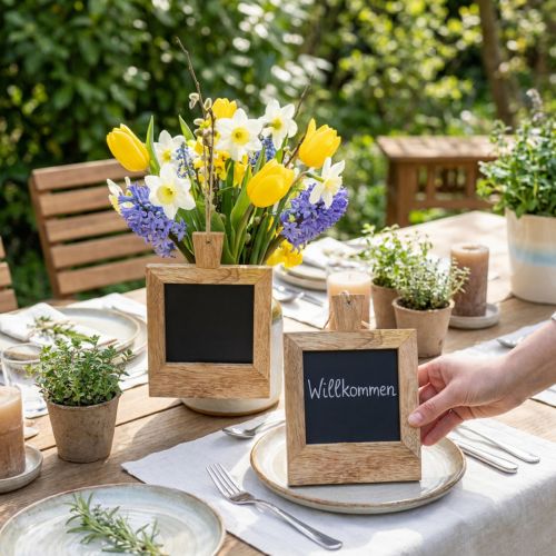 Mini deco bord for å henge opp naturen 9 × 13cm 3 stk | Floristik24.no