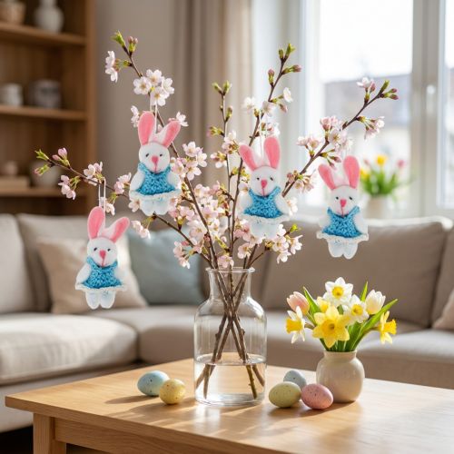 Anhengskanin 5,5cm blå 9stk | Floristik24.no