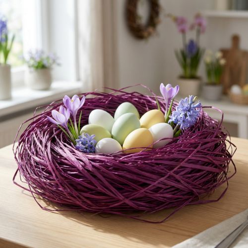 gjenstander Dekorativ raffia for å lage naturlig raffia raffia lilla 300g