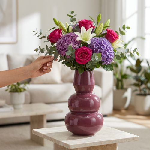Moderne designvase for stilig romdekorasjon og møblering, 29 cm | Floristik24.no