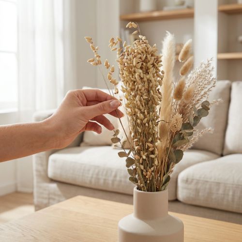 gjenstander Skjelvende gress tørkede blomster grønne naturlige Briza 60cm 100g