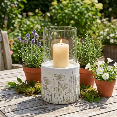 Lysestake lanterneglass med sokkel Ø17cm H32cm | Floristik24.no