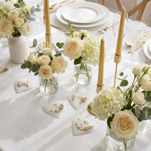 Konfetti hjerte gull 5cm 24 stk | Floristik24.no