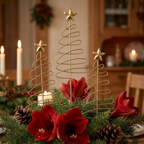 gjenstander Juleplugg gran blomsterplugg metall 30cm 6 stk