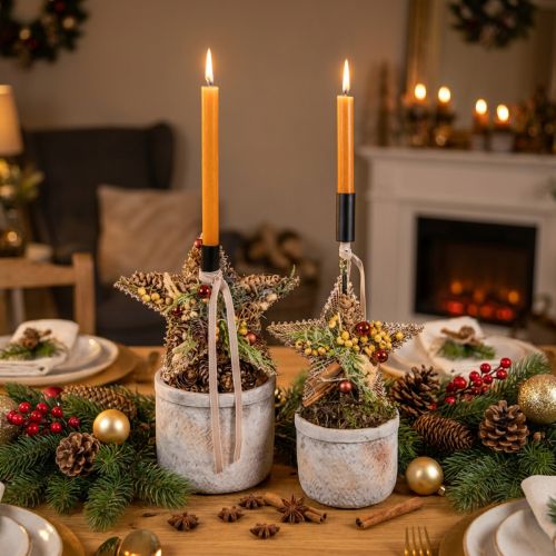 gjenstander Juletrepynt, adventsdekorasjon, stjerneanheng gyllent B15cm 8 stk