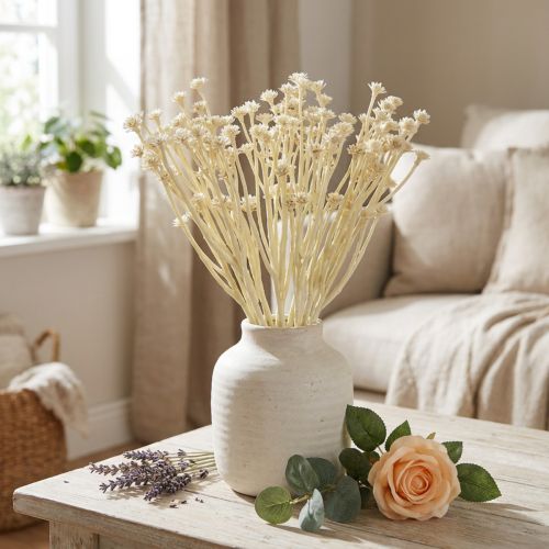 gjenstander Kunstig karriurt hvit beige L28cm 12 stk 1 haug
