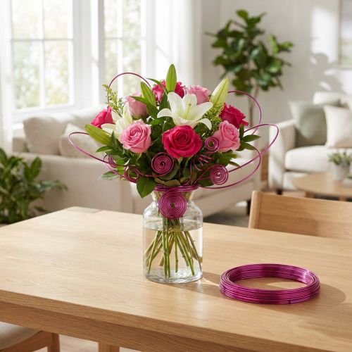 Dekorativ aluminiumstråd for blomsterdekorasjon og kreative håndverksideer | Floristik24.no