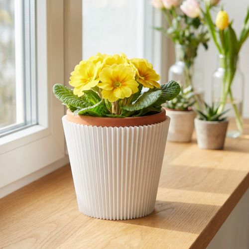 Plisserte mansjetter hvite 8,5cm 100 stk | Floristik24.no