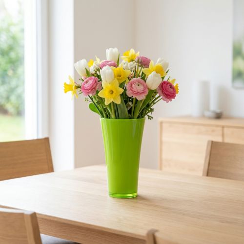 Vase “Fizzy” Ø14,6cm H21cm eplegrønn 1 stk | Floristik24.no