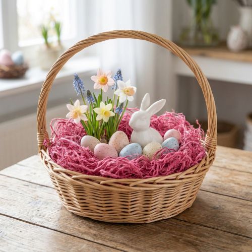 gjenstander Mulberry bomull rosa 150g raffia dekorasjon naturlig