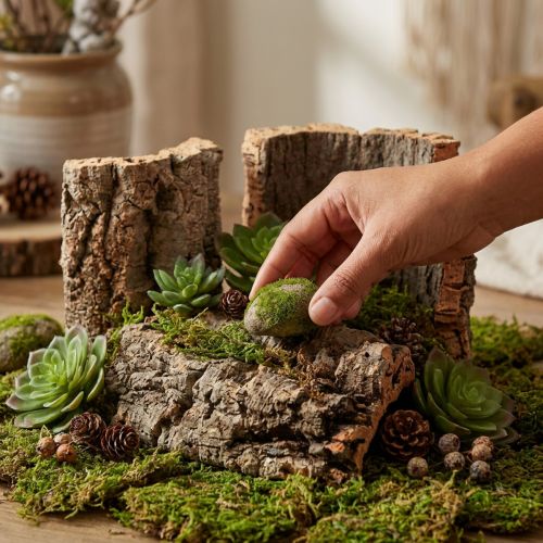Naturlig korkbark 5-delers sett for håndverk og dekorasjoner, 30x20cm | Floristik24.no