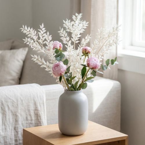 Ruscus-grener dekorative grener tørkede blomster bleket 10 stk | Floristik24.no