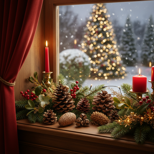 Blandede naturlige kongler til håndarbeid og adventspynt, 2-10 cm, 400 g | Floristik24.no