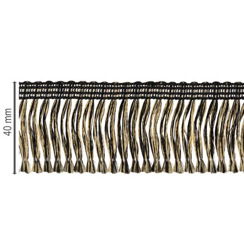 gjenstander Svart og gullfrynset kant 4 cm x 25 m - Ideell for kransdekorasjon, sørgebånd og vintage tilbehør