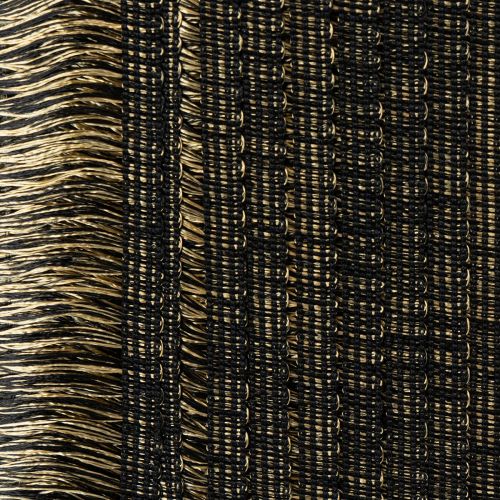 Svart og gullfrynset kant 4 cm x 25 m - Ideell for kransdekorasjon, sørgebånd og vintage tilbehør | Floristik24.no