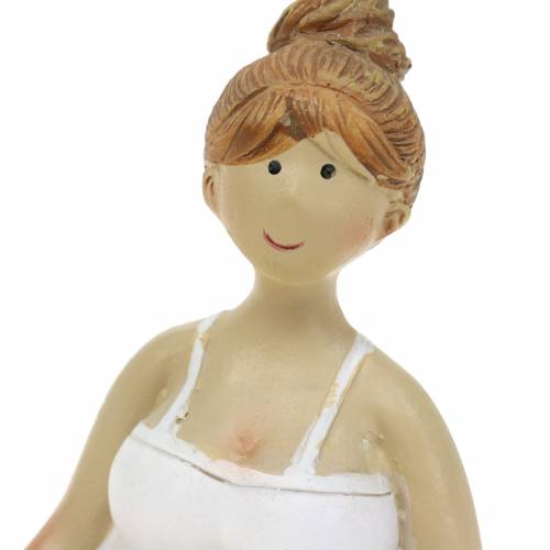 Floristik24 Yoga dame dekorasjon figur 11cm 2stk hvit