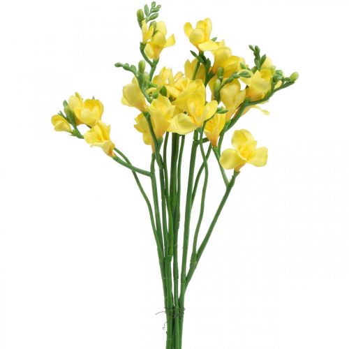 Fresia, kunstige blomster, fresia i bunt gul L64cm 6stk