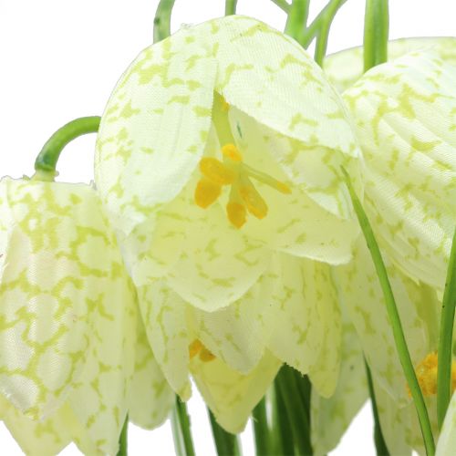 Floristik24 Sjakkbrettblomster Fritillaria kunstig hvit, grønn 40cm 12 stk