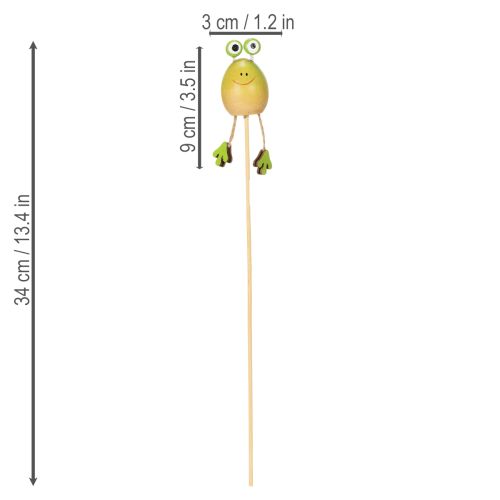 gjenstander Froskehagepiker til dekorasjon av blomsterpotter om våren eller sommeren, 34 cm, 6 stk.
