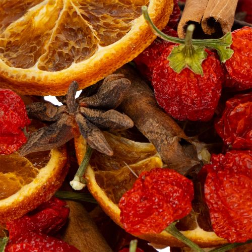 gjenstander Dekorasjonssett med tørkede appelsinskive med kanel og stjerner til festlig borddekorasjon 70 g