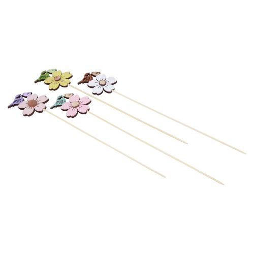 Floristik24 Vårpynt blomsterplugger tre fugledekor 8×6cm 12 stk