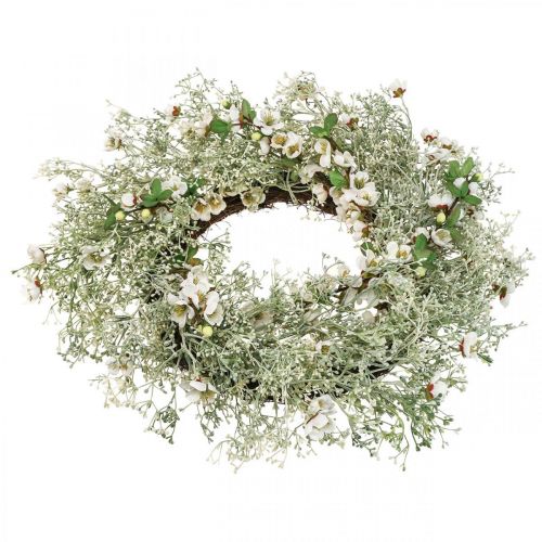 Floristik24 Vårkrans kirsebærblomster gypsophila krans kunstig Ø50cm