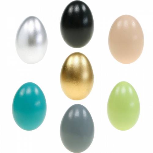gjenstander Gåseegg blåst egg Påskepynt ulike farger 12 stk