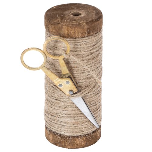 gjenstander Garnsnelle med dekorativ saks Ø6,5 cm H15 cm 2 stk. Vintage stil
