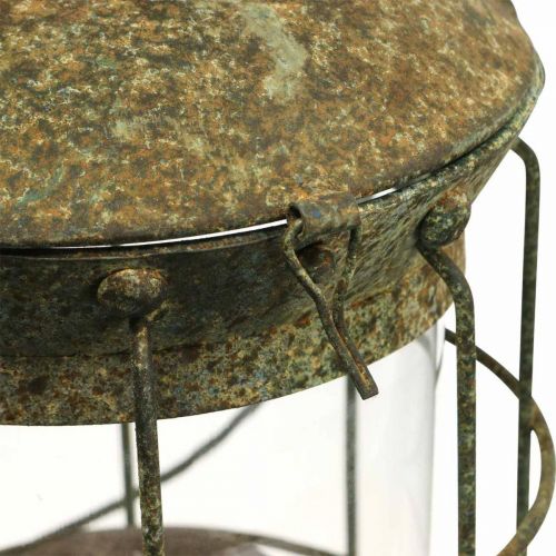 Floristik24 Hagepynt rist, hagelykt, metalllykt Ø17cm H33cm