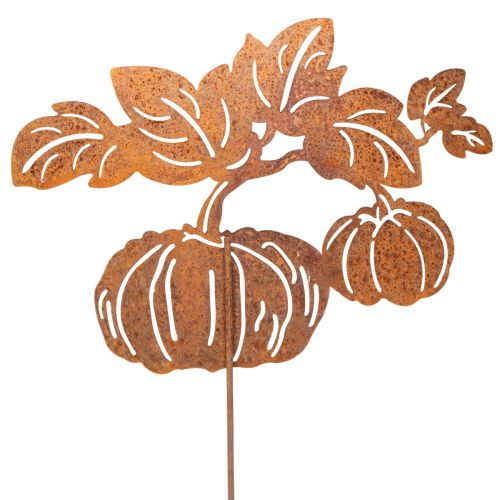 Hagepike med gresskarmotiv, metalldekorasjon, rustfinish, 100 cm | Floristik24.no