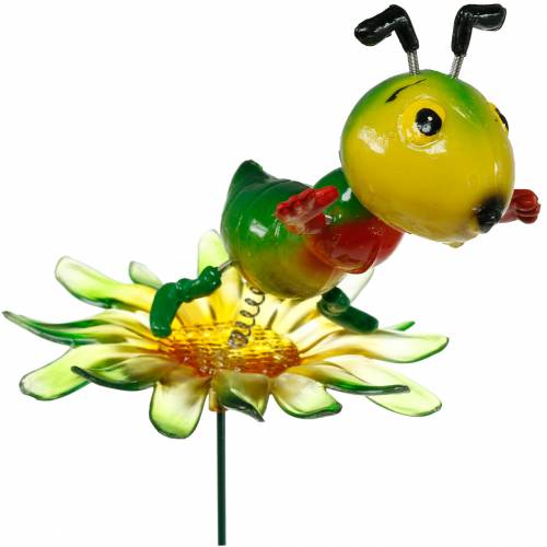 Floristik24 Garden Stake Cricket on the Flower Colorful 11cm