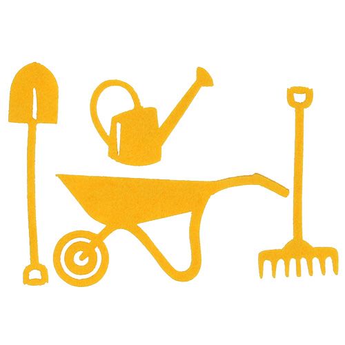 Floristik24 Hageverktøy filt gul 12stk