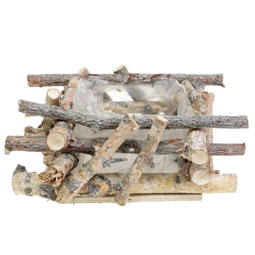 Floristik24 Birkegrener hvitvasket 23cm x 23cm H10cm