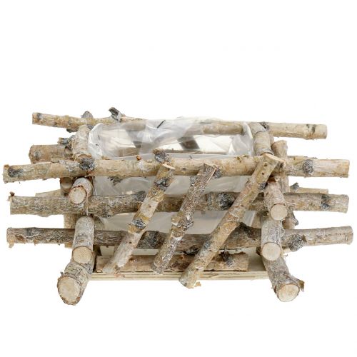 Floristik24 Birkegrener hvitvasket 28cm x 28cm H10cm