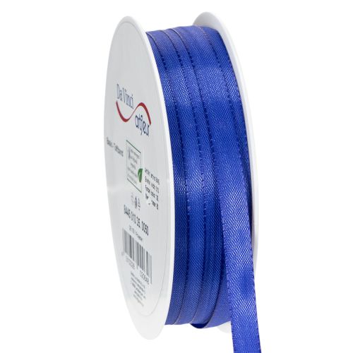 Floristik24 Gave- og dekorasjonsbånd, taftbånd, 10 mm x 50 m, mørkeblå