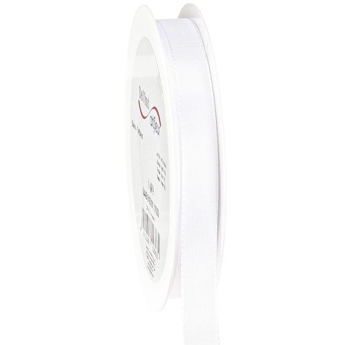 gjenstander Gavebånd dekorativt bånd taftbånd hvitt 15mm 50m
