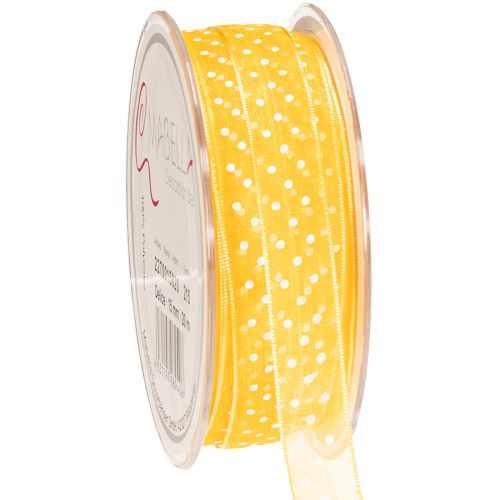 Floristik24 Prikkete gavebånd, perfekt finish for gavepakker og gaveesker, 1,5 cm bredt, 20 m langt