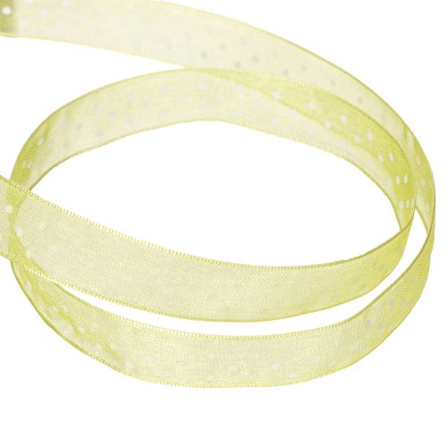 gjenstander Bånd med prikker til dekorativ gaveinnpakning, 1,5 cm bredt, 20 m langt
