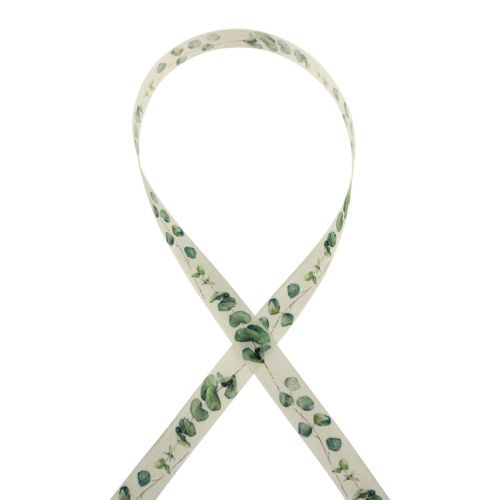 gjenstander Gavebånd eukalyptus pyntebånd grønt 25mm 20m