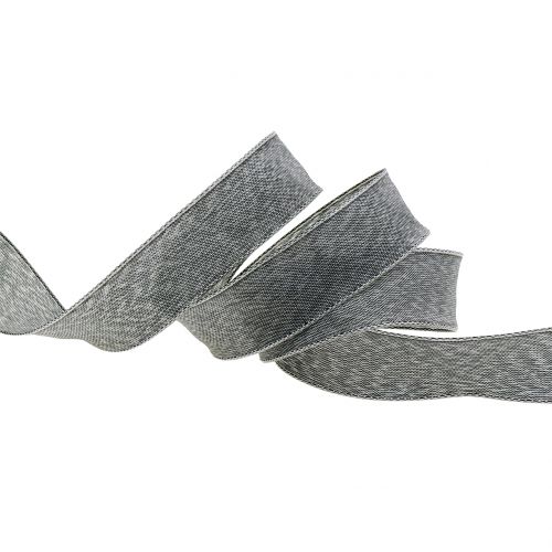 Floristik24 Gavebånd grå matt 25mm 20m