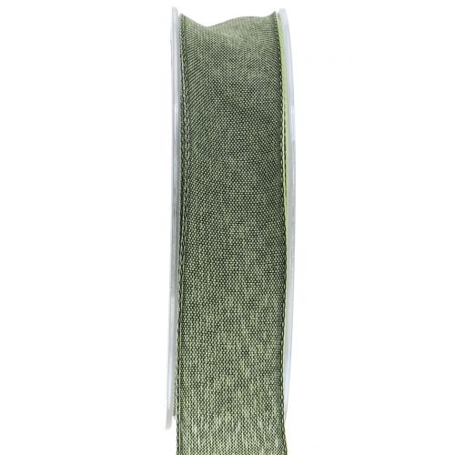 Floristik24 Gavebånd grønn matt 25mm 20m