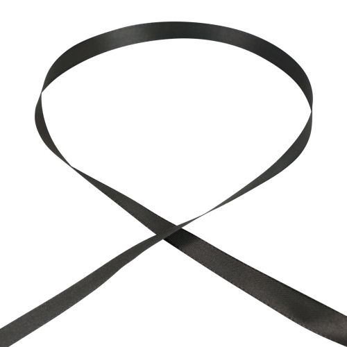 gjenstander Gavebånd svart sørgeblomst dekorativt bånd 15mm 50m